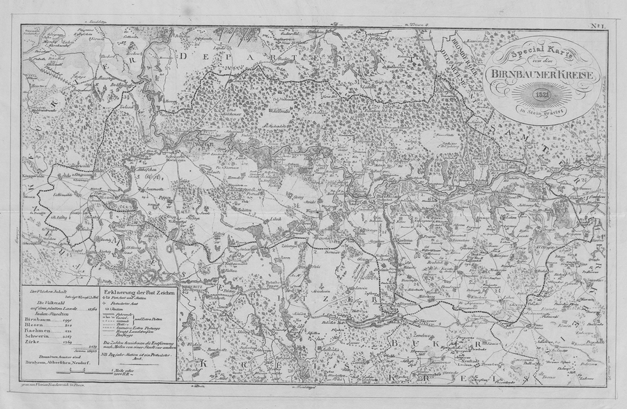 Kreis Birnbaum as from 1818 to 1887