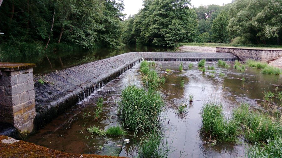 File:Úhlavka River, weir near Kladruby u Stříbra 01.jpg