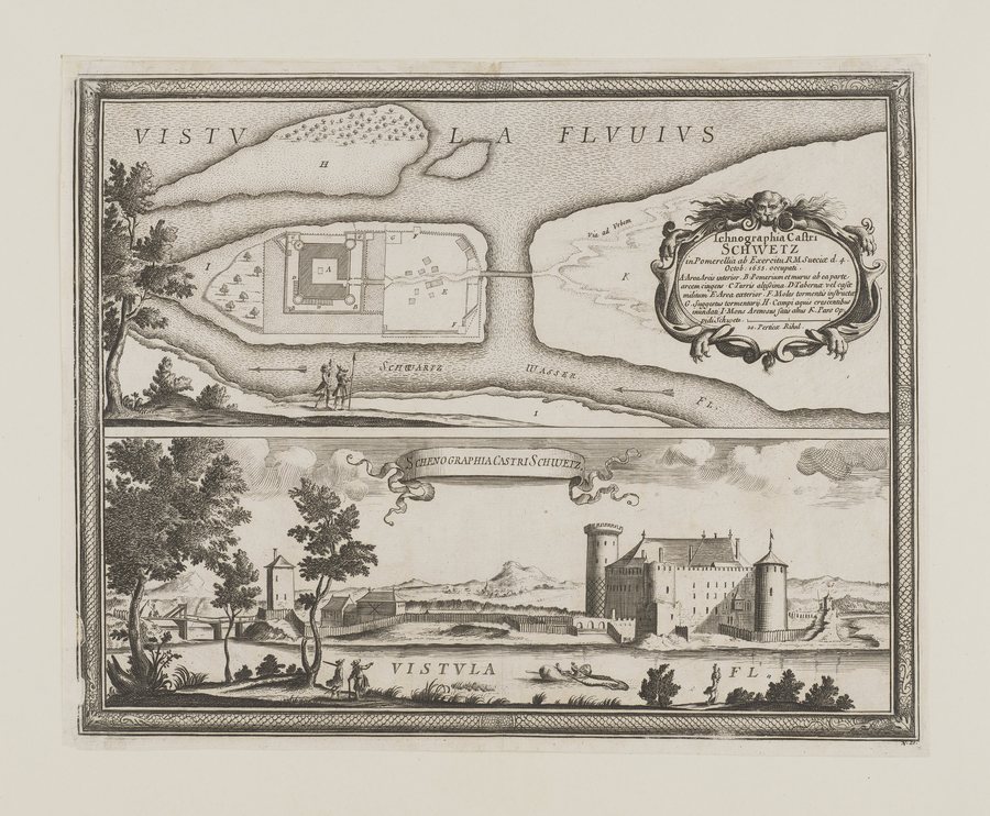 Ichnographia Castri Schwetz ; Schenographia Castri Schwetz. 1696
