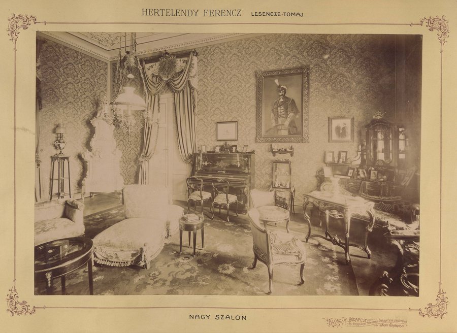 Hertelendy Castle grand salon, Lesencetomaj, 1895–1899