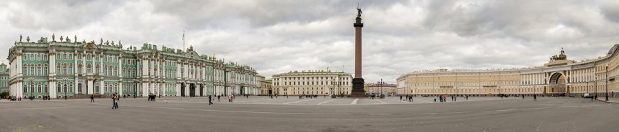 Panorama of Palace Square with the Winter Palace and Alexander Column