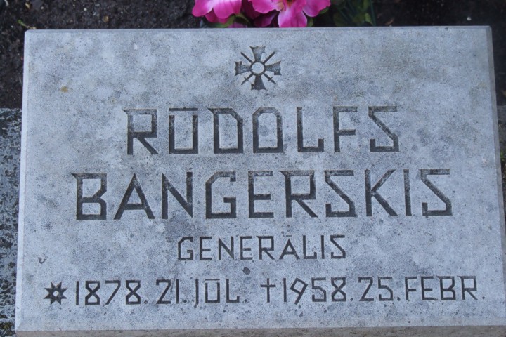 Fraternal Cemetery in Riga. The tombstone